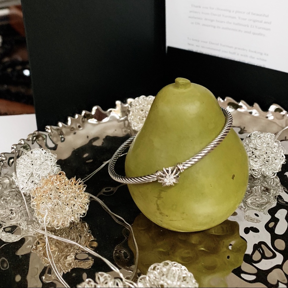 Sterling Silver Starburst Bracelet w/Diamonds